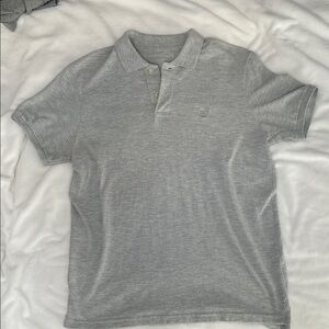 American Eagle Outfitters Light Gray Polo Shirt